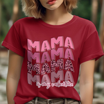 Mama is My Valentine Pink and Leopard DTF Transfer