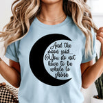 And the Moon said black DTF Transfer
