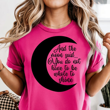 And the Moon said black DTF Transfer
