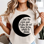 And the Moon said black DTF Transfer