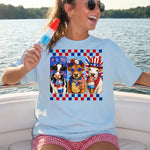 Patriotic Cows with snacks DTF Transfer