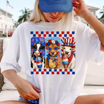 Patriotic Cows with snacks DTF Transfer