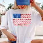 Paws and Stripes Forever Flag DTF Transfer