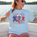 Patriotic Nurse with Hat  DTF Transfer