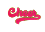 Cheer Hot Pink Chenille Patch