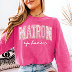 Pink Check & Floral Quilt Matron of Honor