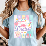 Preppy Grades with colorful stripes DTF Transfer