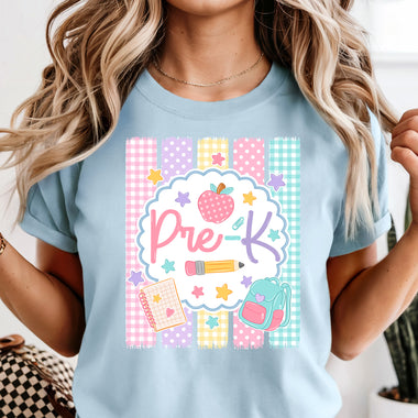 Preppy Grades with colorful stripes DTF Transfer