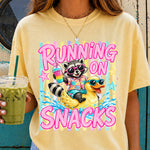 Running on Snacks DTF Transfer