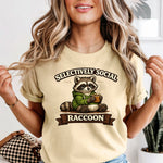 Selectively Social Raccoon DTF Transfer
