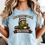 Selectively Social Raccoon DTF Transfer