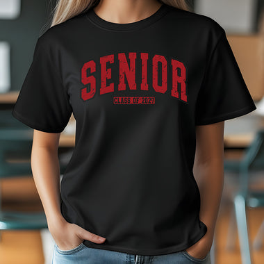 Senior Class of 2027 Distressed Deep red DTF Transfer
