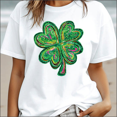 Glitter Shamrock DTF Transfer