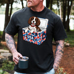 Patriotic Dog in Cooler DTF Transfer