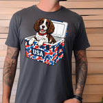 Patriotic Dog in Cooler DTF Transfer