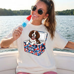 Patriotic Dog in Cooler DTF Transfer