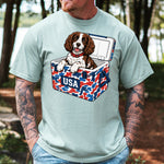 Patriotic Dog in Cooler DTF Transfer