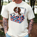 Patriotic Dog in Cooler DTF Transfer