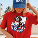 Patriotic Dog in Cooler DTF Transfer