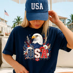 Boho Patriotic Floral Eagle USA DTF Transfer