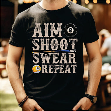 Billiards Aim Shoot Swear Repeat