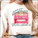 Amazing Grace Pink Piano DTF Transfer