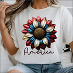 America Sunflower DTF Transfer