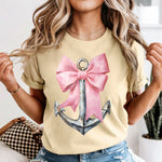 Anchor with Pink BowDTF Transfer