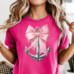 Anchor with Pink BowDTF Transfer