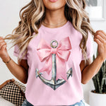 Anchor with Pink BowDTF Transfer