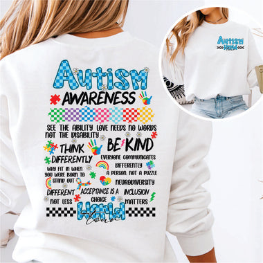 Autism Awareness 2 part black print