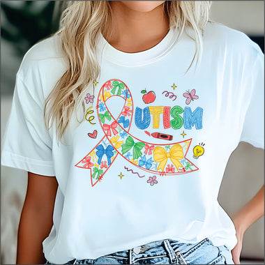 Autism in Crayon DTF Transfer