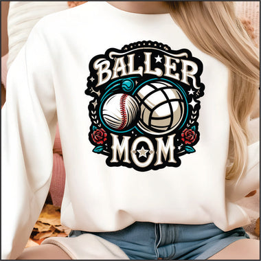 Baller Mom Volleyball & Baseball DTF Transfer