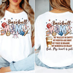 Baseball Mama My heart is full - 2 full size