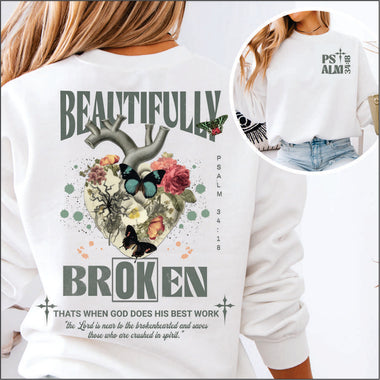 Beautifully Broken  DTF Transfer