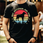 Best Rottweilder Dad  Circle for dark color DTF Transfer