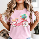 Bike with Flower Basket DTF Transfer