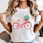 Bike with Flower Basket DTF Transfer
