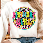 Birthday Girl Circle DTF Transfer