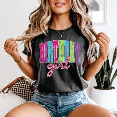 Birthday Girl Distressed Brights