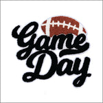 Black Game Day Chenille Patch