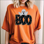 Boo Ghost Faux Glitter DTF Transfer