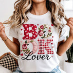 Book Love Hearts and Gingham DTF Transfer
