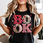 Book Love Hearts and Gingham DTF Transfer