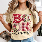Book Love Hearts and Gingham DTF Transfer