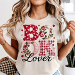 Book Love Hearts and Gingham DTF Transfer