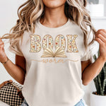 Book Worm with floral DTF Transfer