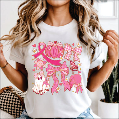 Breast Cancer Halloween Scene