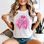 Breast Cancer Splatter Bow