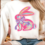 Brushstroke Bunny Sitting DTF Transfer